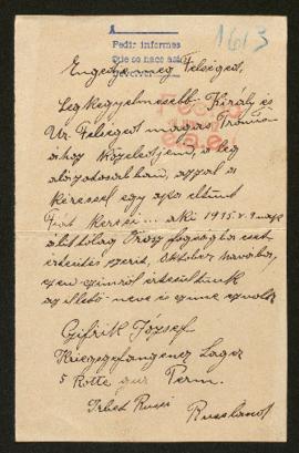 Expediente de József Gifrik