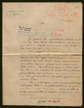 Expediente de Joseph De Rijck