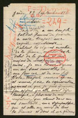 Expediente de la familia Demory Cavignaux