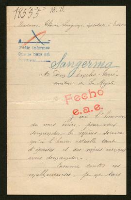 Expediente de Étienne Sangerma