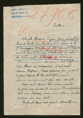 Expediente de Eugène Etienne