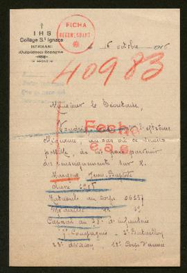 Expediente de Jean Baptiste Margerie