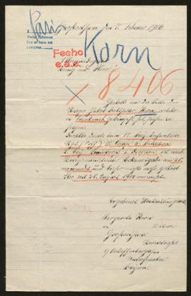 Expediente de Jakob Balthasar Korn