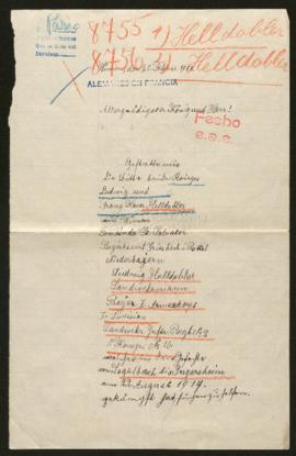 Expediente de Ludwig Helldobler y Franz Xaver Helldobler