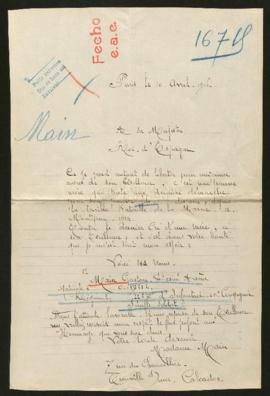 Expediente de Gaston Désiré Arsène Main