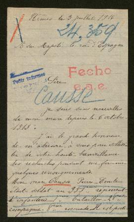 Expediente de Emile Pierre Caussé