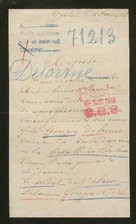 Expediente de Georges Adolphe Marie Delorme