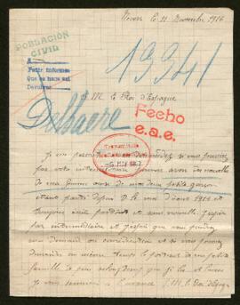Expediente de la familia de E. Delbaere