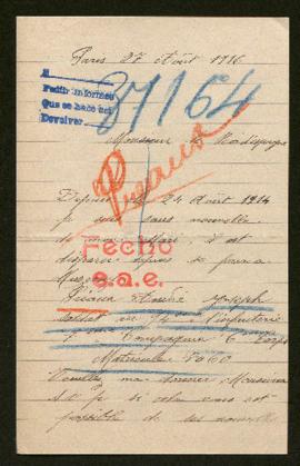 Expediente de André Joseph Preaux