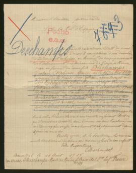 Expediente de Gustave Alphonse Marie Deschamps