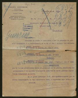 Expediente de Raoul Guerrier, Camille Barbé y Frédéric Valdenaire