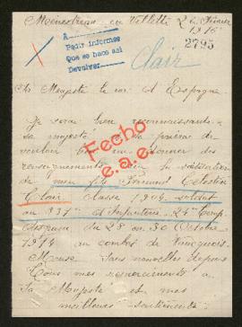 Expediente de Fernand Célestin Clair