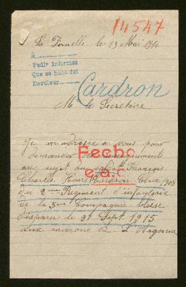 Expediente de François Charles Henri Cardron