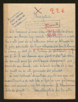 Expediente de Antonio Maria dos Santos Campos e Lemos