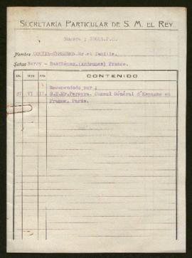 Expediente de la familia Coutin-Vesseron