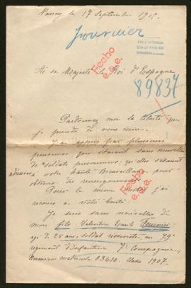 Expediente de Valentin Emile Fournier