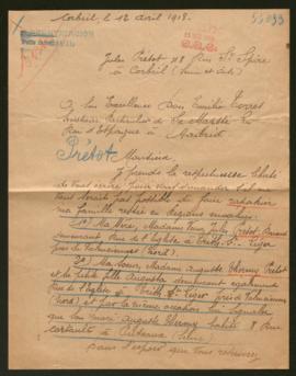 Expediente de madame Prétot Renaud y la familia Thermy Prétot