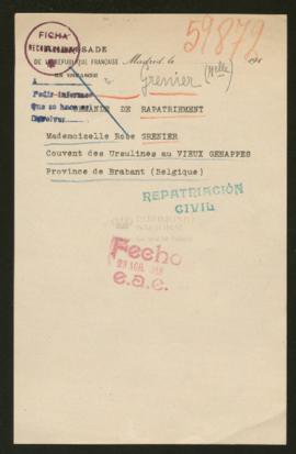 Expediente de Rose Grenier