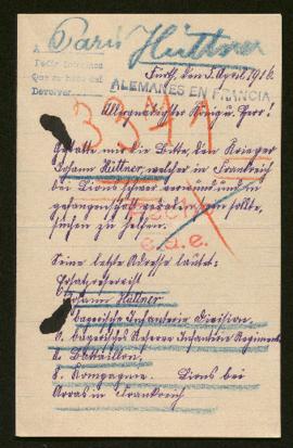 Expediente de Johann Hüttner