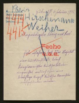 Expediente de Franz Hirschenauer y Simon Weiher