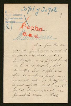 Expediente de Armand Jules David y Jean Luis Mareau