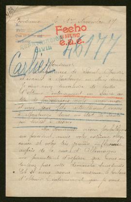 Expediente de la familia de madame Alcide Carlier