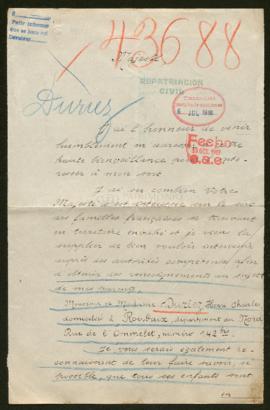 Expediente de Henri Charles Duriez y familia
