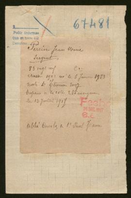 Expediente de Jean Marie Perrin