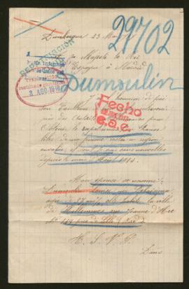 Expediente de Louise Dumoulin Debaisieux