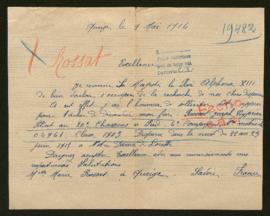 Expediente de Joseph Cyprien Rossat