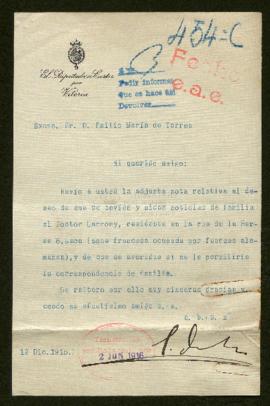 Expediente de monsieur Larrony y esposa