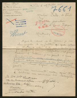 Expediente de la familia Wicart-Caron