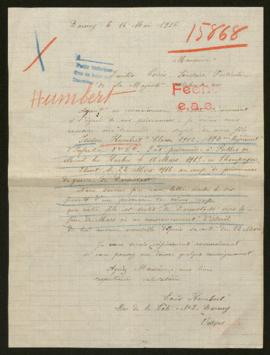 Expediente de Isidore Humbert