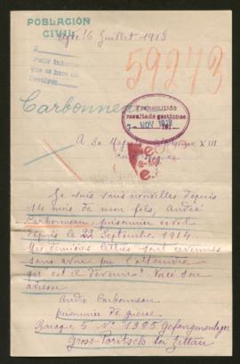 Expediente de André Carbonneau