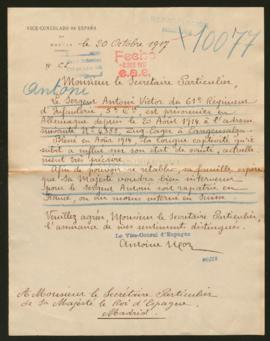 Expediente de Victor Pierre Joseph Antoni