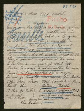 Expediente de madame Léon Fréville