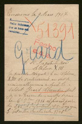 Expediente de Alexandre Grard