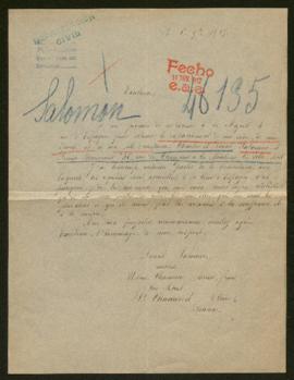 Expediente de la familia de Donat Salomon