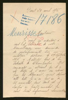 Expediente de Albert François Meurisse