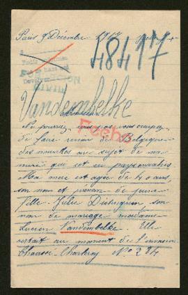 Expediente de Julie Vandembelke Distenguin