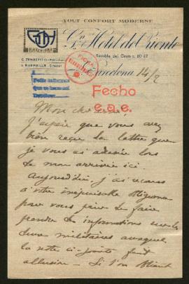 Expediente de François Charette de la Contrie y Jean Casimir Joseph Carrère