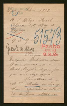 Expediente de la familia Gossart Duplouys