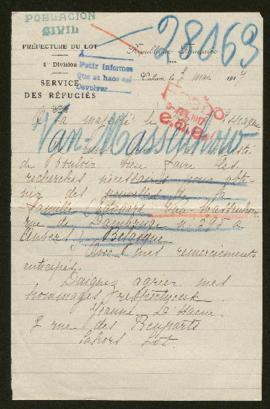 Expediente de la familia de Edouard van Massenhove