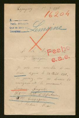 Expediente de Augustin Lemoine