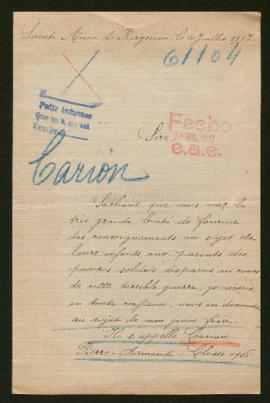 Expediente de Pierre Armand Cariou