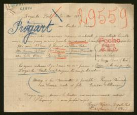 Expediente de la familia Proyart Gossart