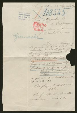 Expediente de Hubert Garnache-Creuillot