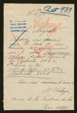 Expediente de Raymond Verheye