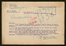 Expediente de Alfred Morgan y de Laissardiere