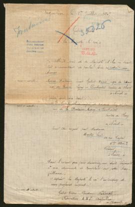 Expediente de la familia Gabet Fontaine